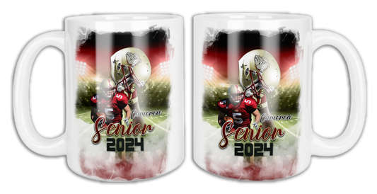 🎉Custom "Team Football Helmet" Graphic 15 oz Ceramic Mug🎉