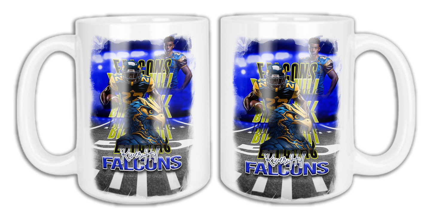 🎉Custom Trendy Mascot Graphic Football 15 oz. Ceramic Mug🎉