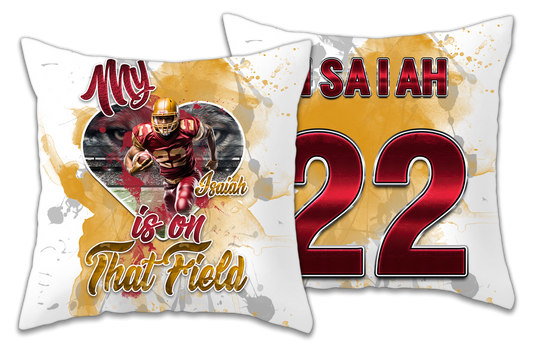 🎉Personalized "My Heart Is On That Field" Graphic Pillow🎉