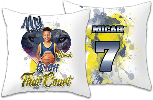 🎉Personalized My Heart Is On That Court Graphic Pillow🎉