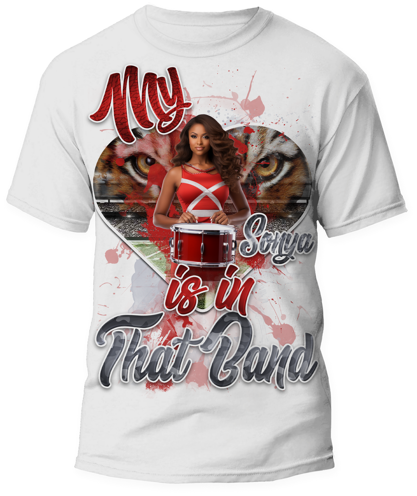 🎉Personalized "My Heart Is In That Band" Graphic T-Shirt - For You and Your Family🎉 #2