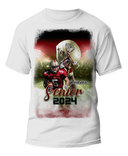 🎉Custom Team Football Helmet Theme Graphic T-Shirt - For You and Your Family 🎉