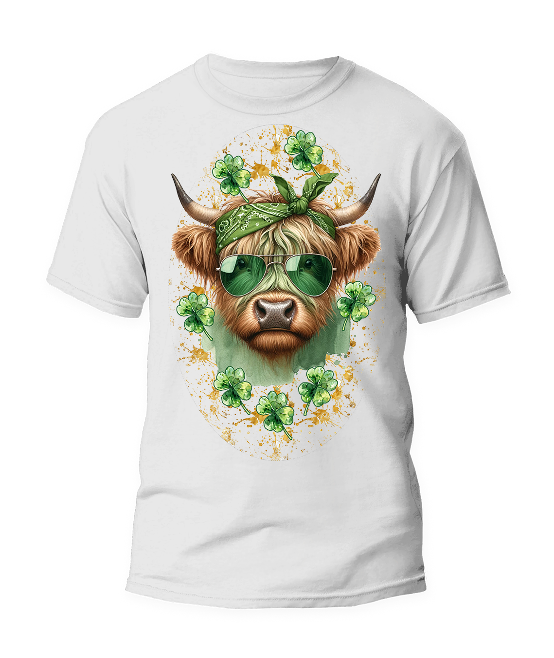 🍀 "Highland Cow" St. Patrick's Day Graphic T-Shirt🍀