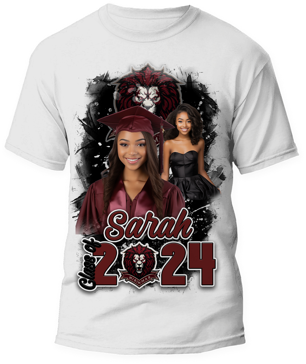 🔥Custom Class Of 2024 Graduation T-Shirt, Stole, Hand Fan and Button Collection 4🔥Each Item Priced Separately