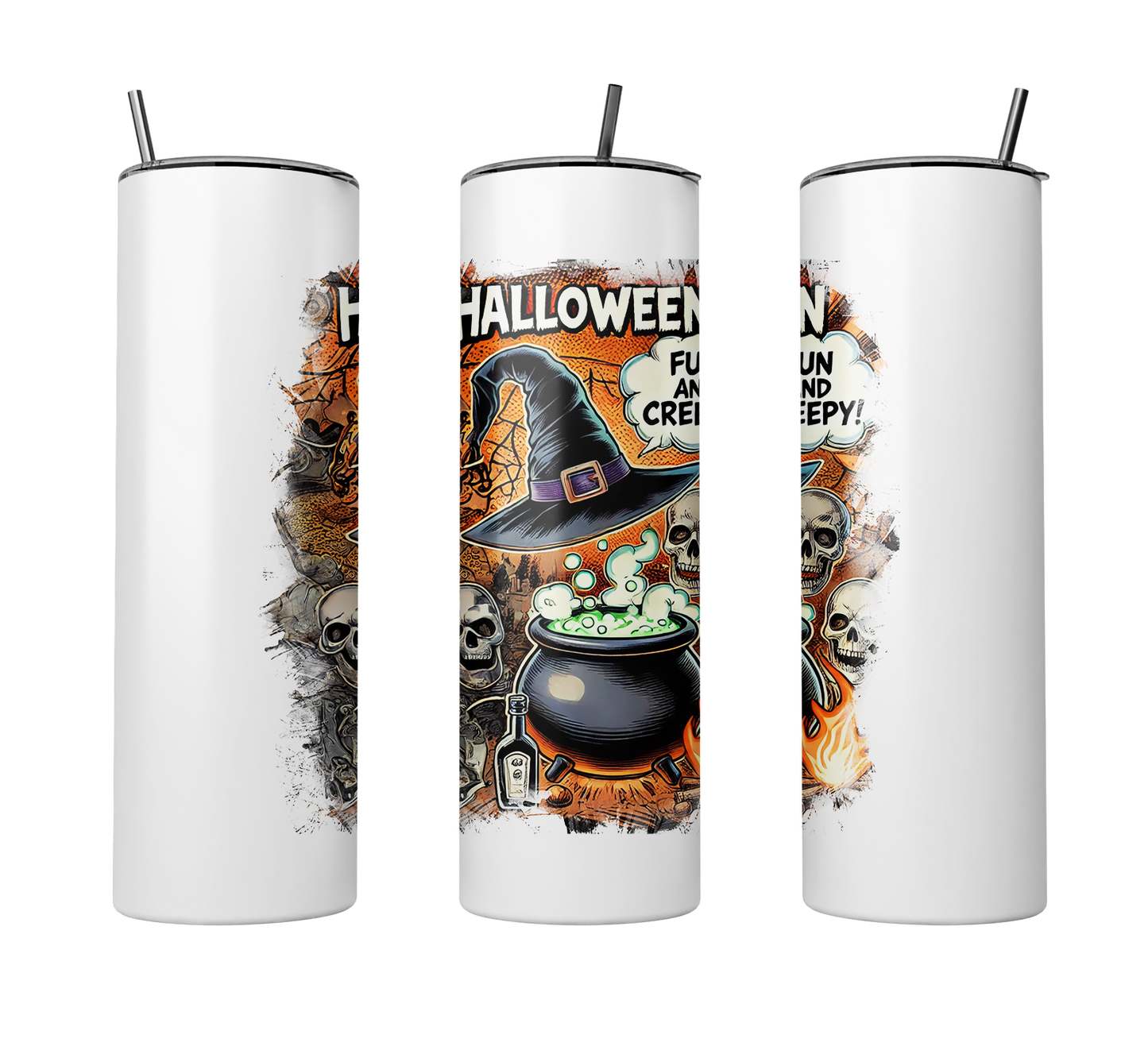 Halloween "Fun And Creepy" Graphic 20 oz Tumbler