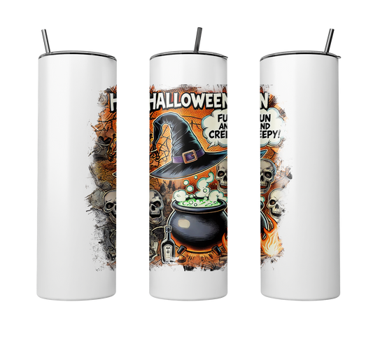 Halloween "Fun And Creepy" Graphic 20 oz Tumbler