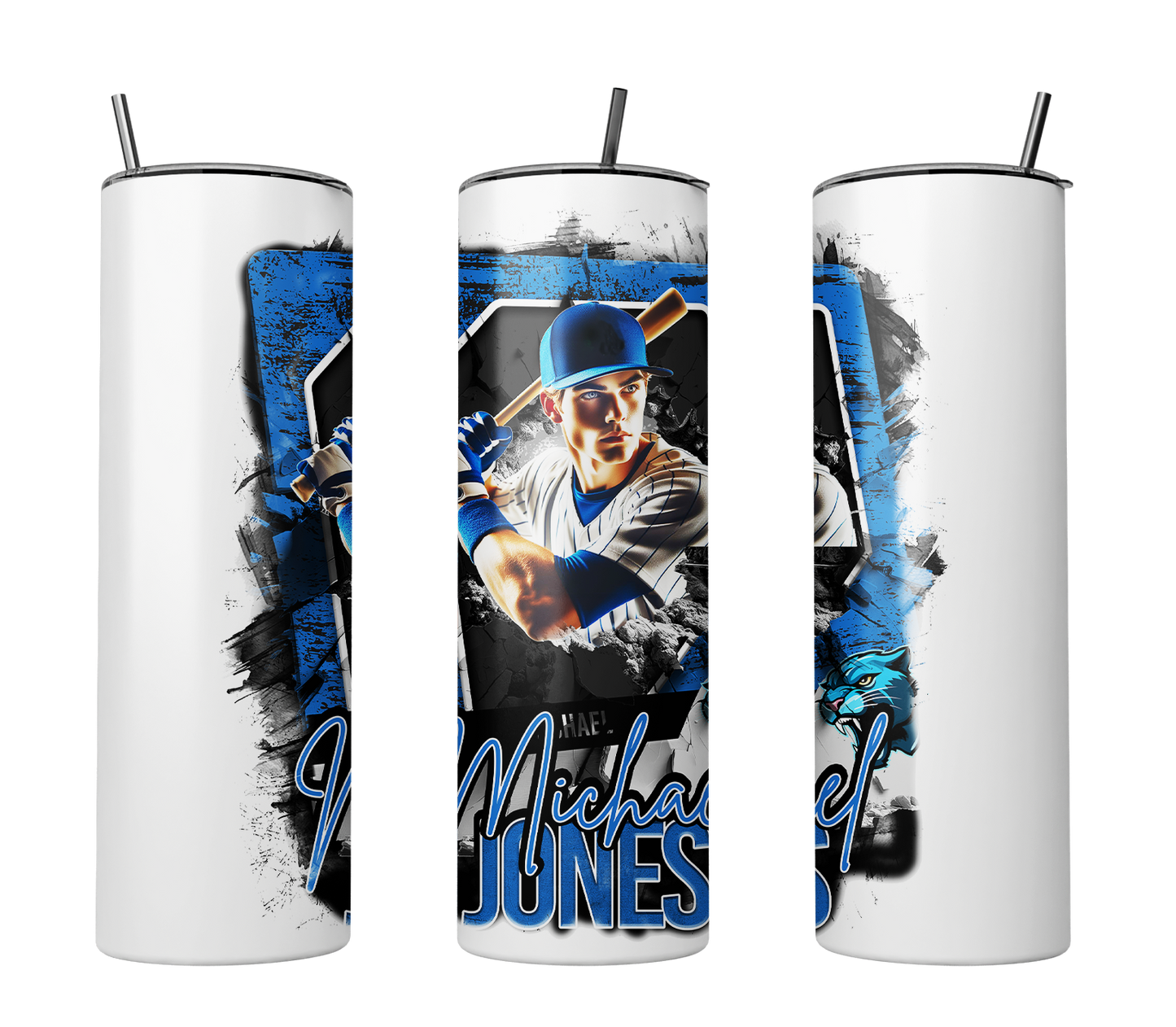 Personalized Baseball Card 20 oz Tumbler #1