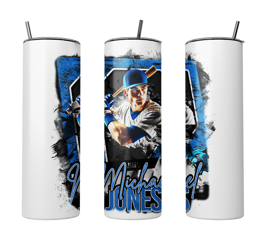 Personalized Baseball Card 20 oz Tumbler #1