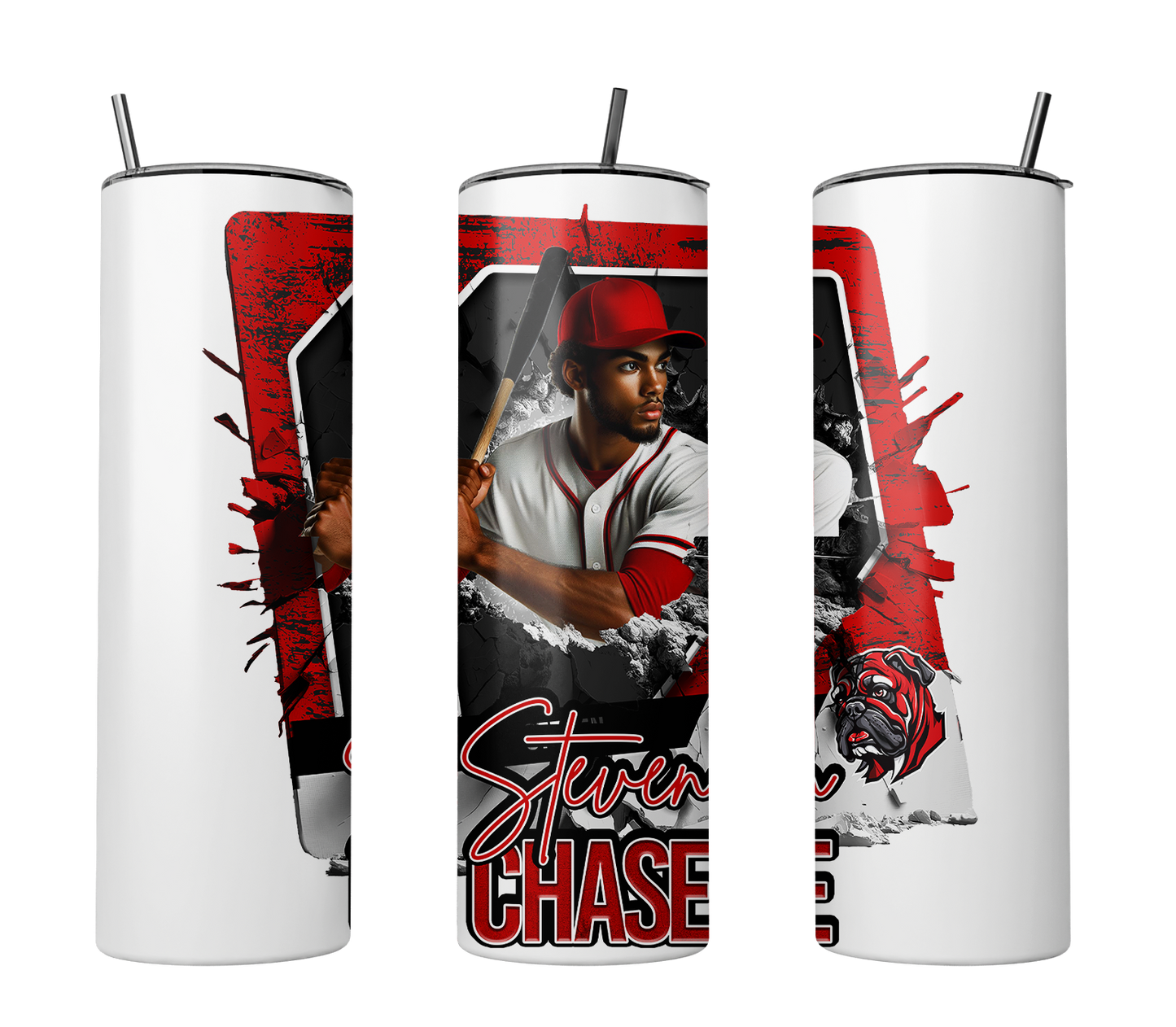 Personalized Baseball Card 20 oz Tumbler #2