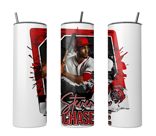 Personalized Baseball Card 20 oz Tumbler #2