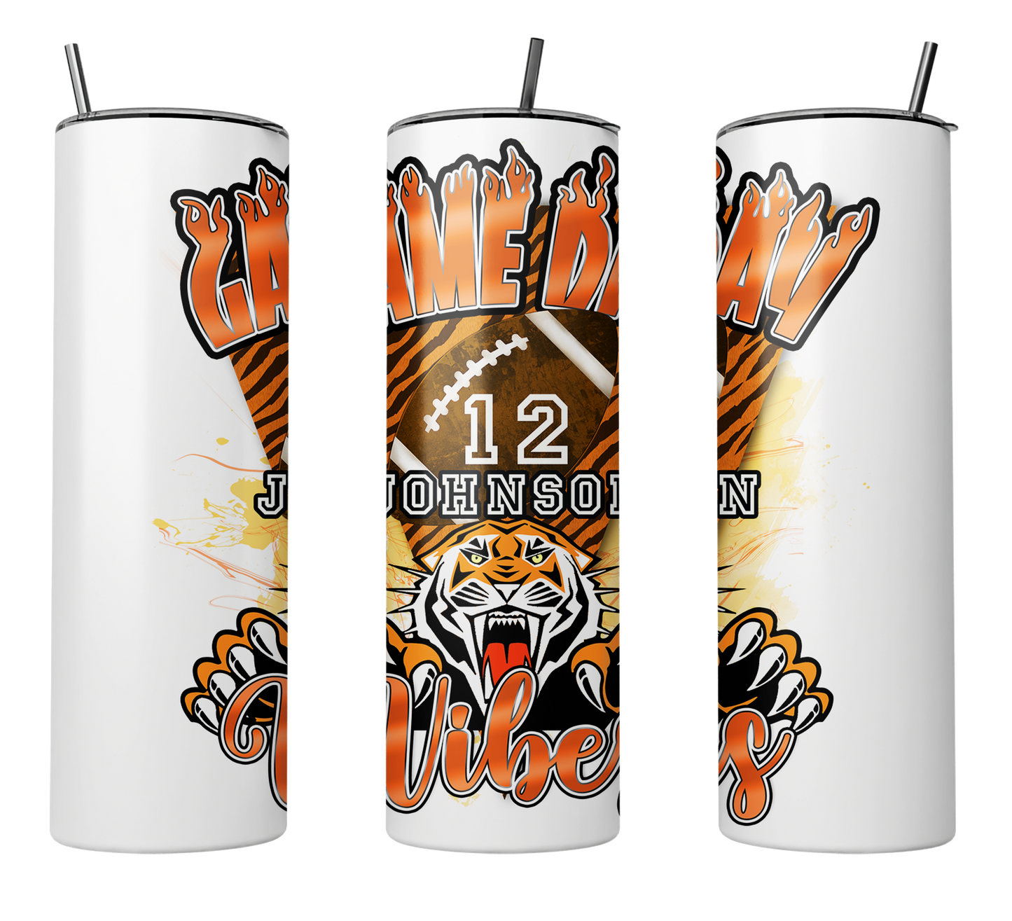 🎉Custom Game Day Vibes Graphic Football Tumbler 🎉