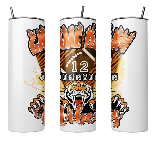 🎉Custom Game Day Vibes Graphic Football Tumbler 🎉