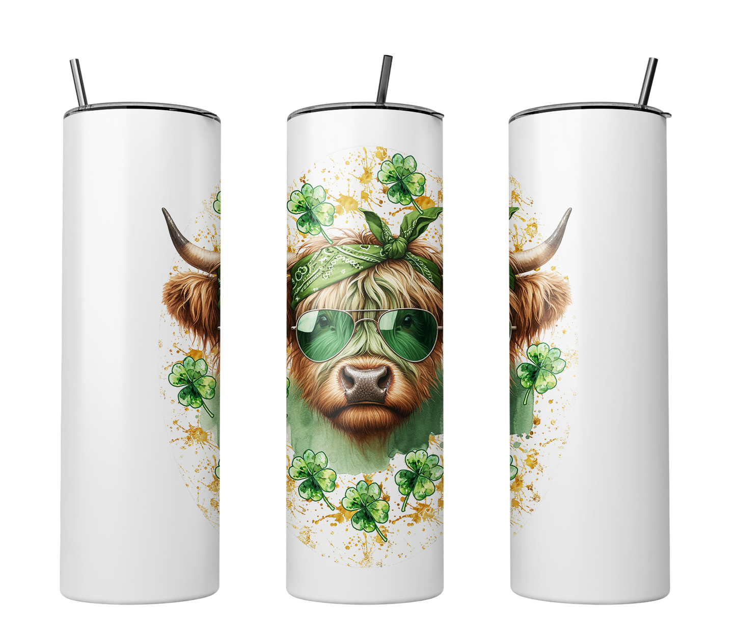 "Highland Cow" St. Patrick's Day 20 oz Tumbler