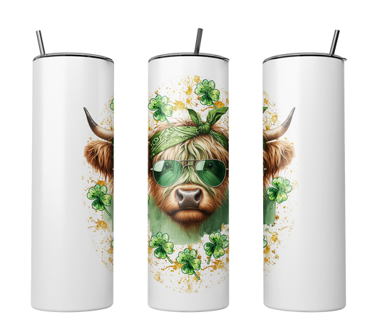 "Highland Cow" St. Patrick's Day 20 oz Tumbler