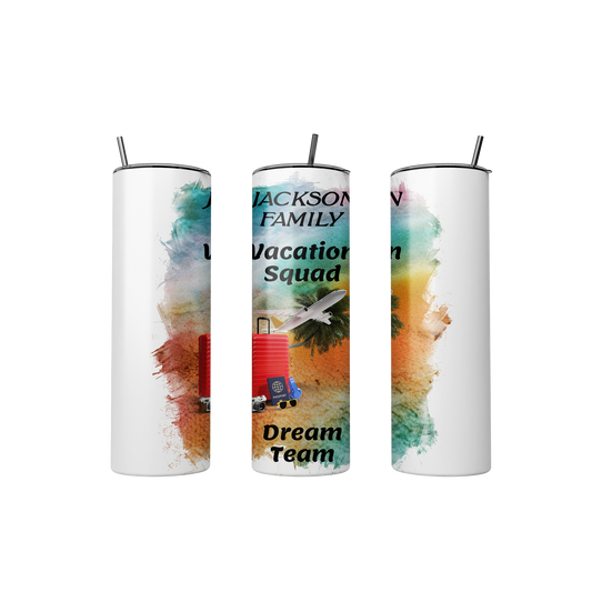 Personalized "Vacation Squad" 20 oz. Tumbler