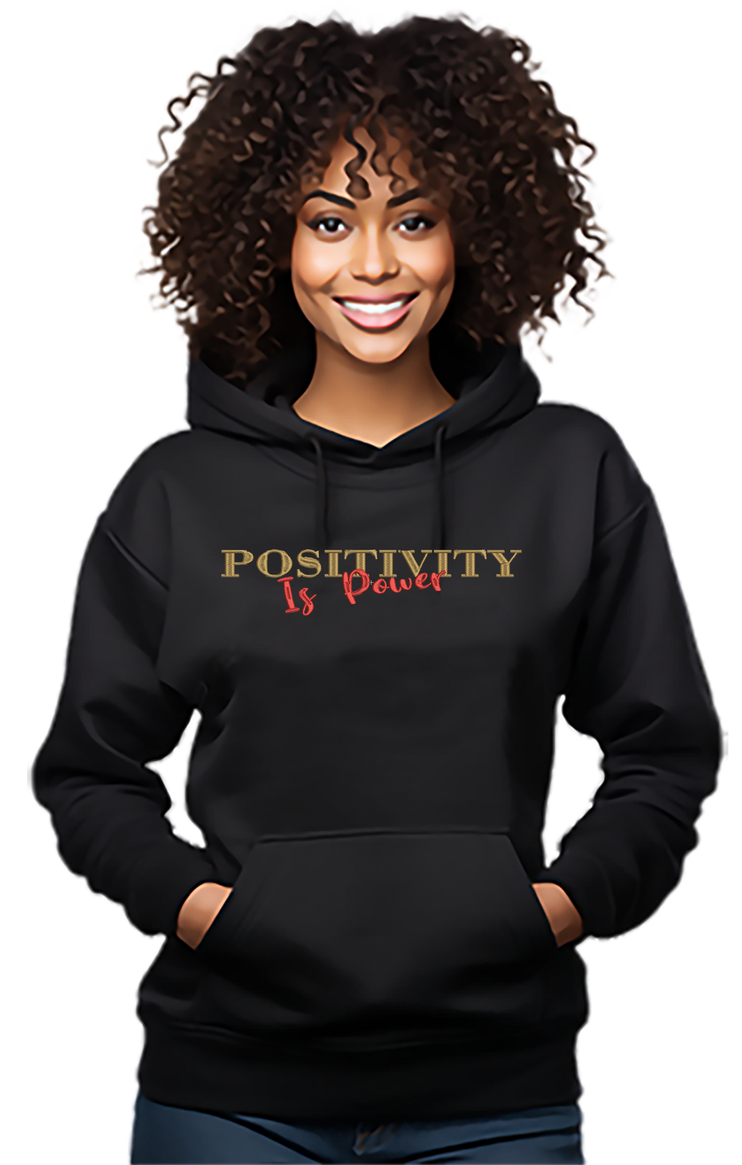 🎉Black "Positivity Is Power" Inspirational Hoodie🎉