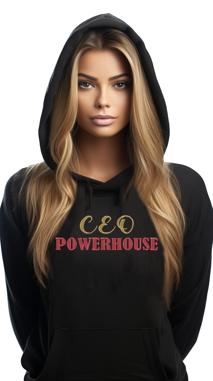 🎉 "CEO Powerhouse" Embroidered Inspirational Hoodie🎉