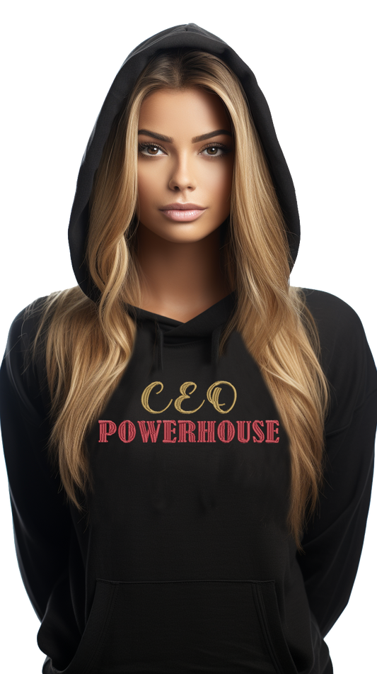 🎉 "CEO Powerhouse" Embroidered Inspirational Hoodie🎉