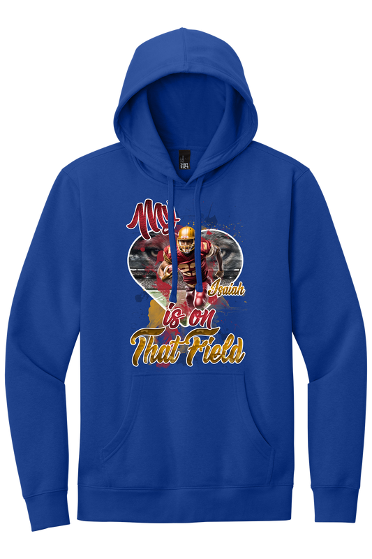 🎉Royal Personalized "My Heart Is On That Field" Graphic Football Hoodie🎉