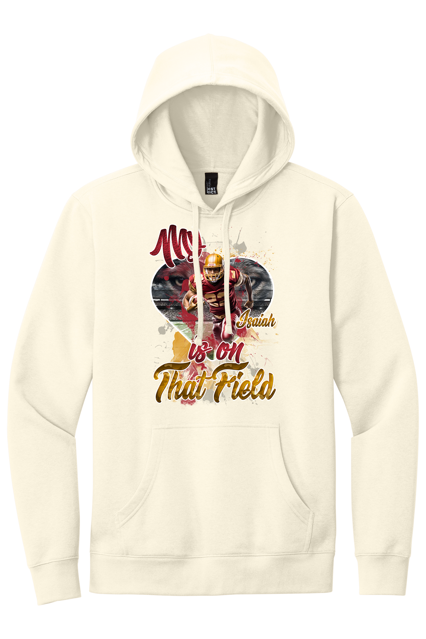 🎉Gardenia Personalized "My Heart Is On That Field" Graphic Football Hoodie🎉