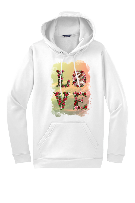 🎉 "Love" Chibi Style Cow Valentine Theme Hoodie🎉