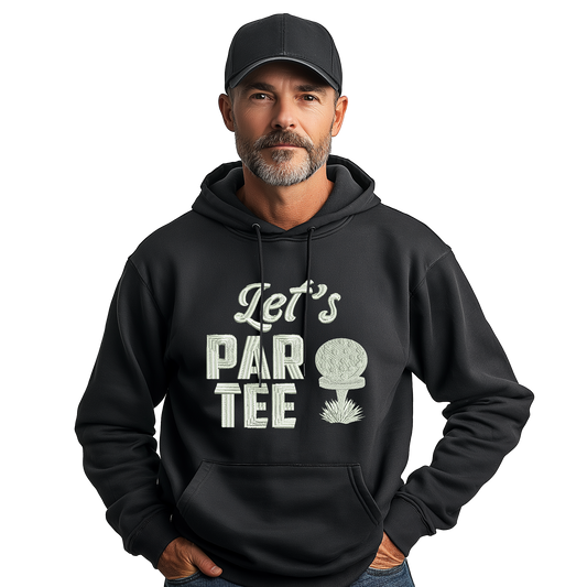 🎉Black "Let's Par Tee" Hoodie For Golfers - Golf Lover Gift🎉