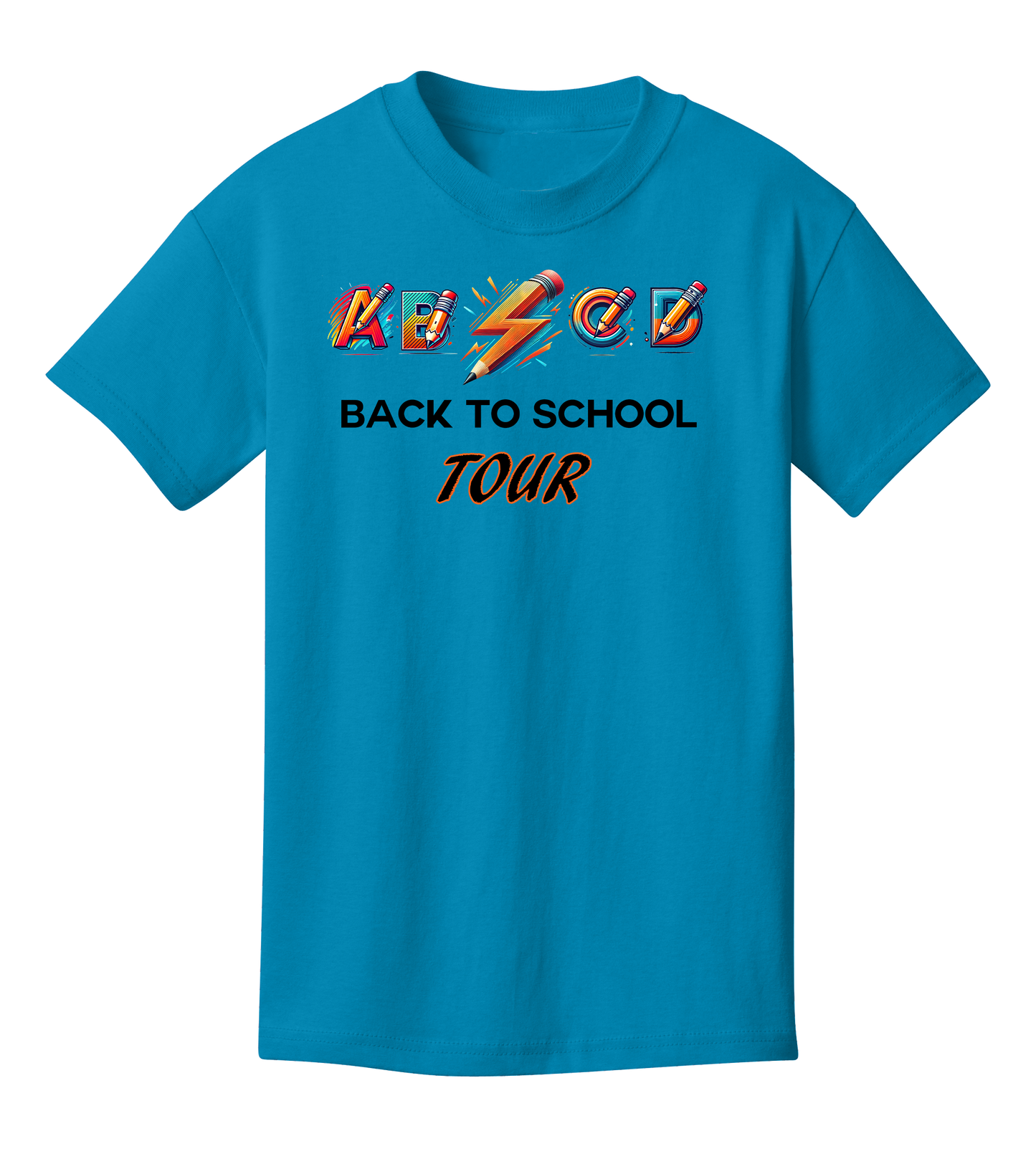 Neon Blue "Back To School Tour" Youth T-Shirt