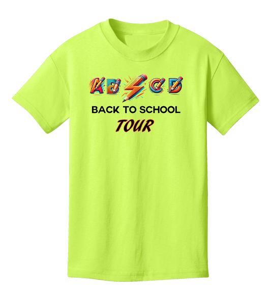 Neon Yellow "Back To School Tour" Youth T-Shirt