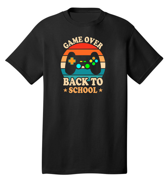 Black "Game Over" Youth Back to School T-Shirt