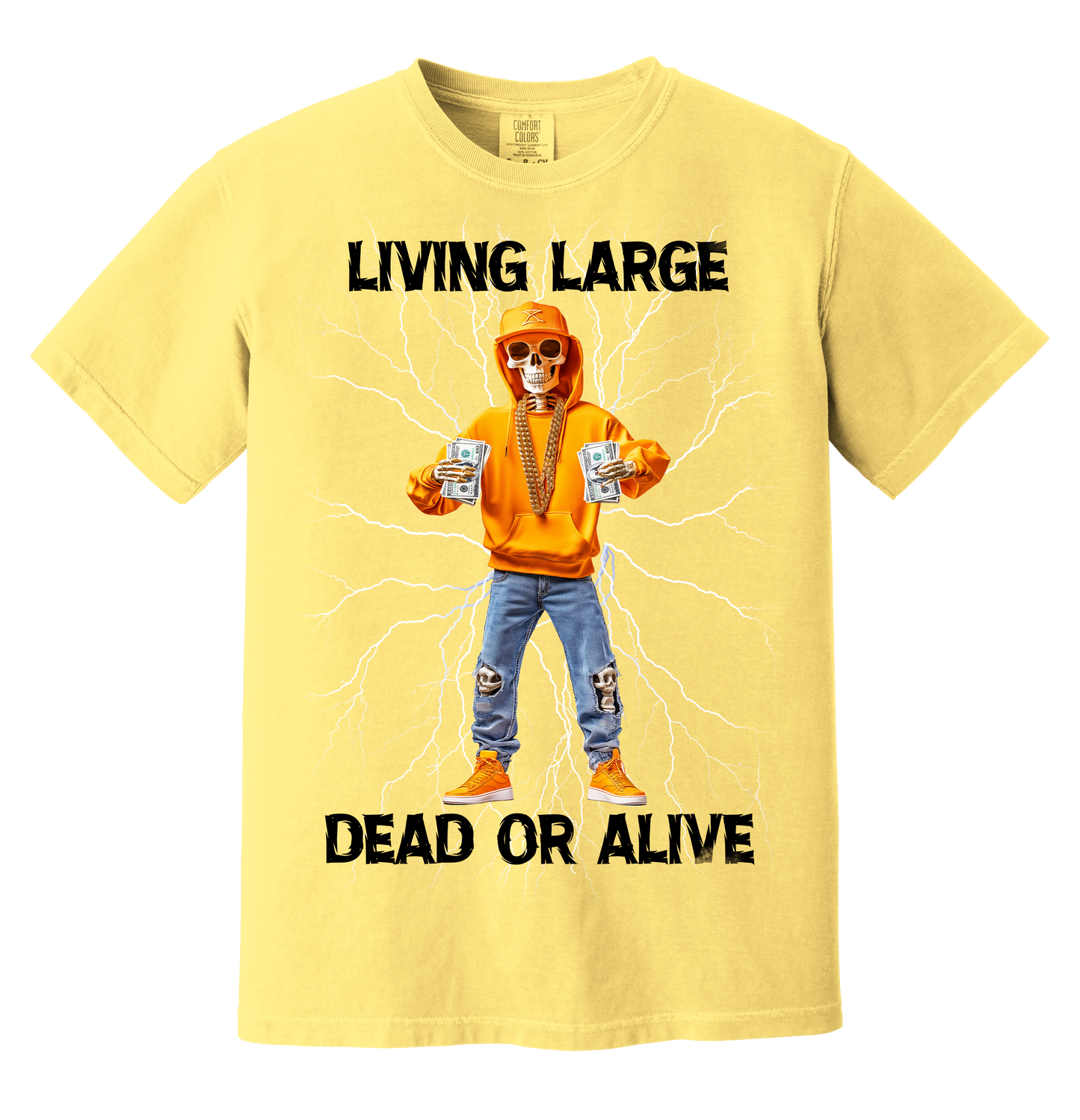 "Living Large Dead Or Alive" Halloween Graphic T-Shirt 🎉