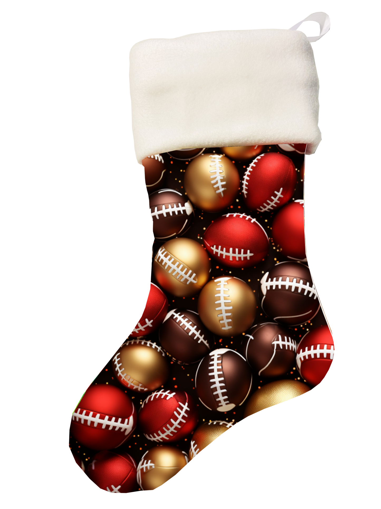 🎉Red Handmade Personalized Football Theme Christmas Stocking - Score Big🎉