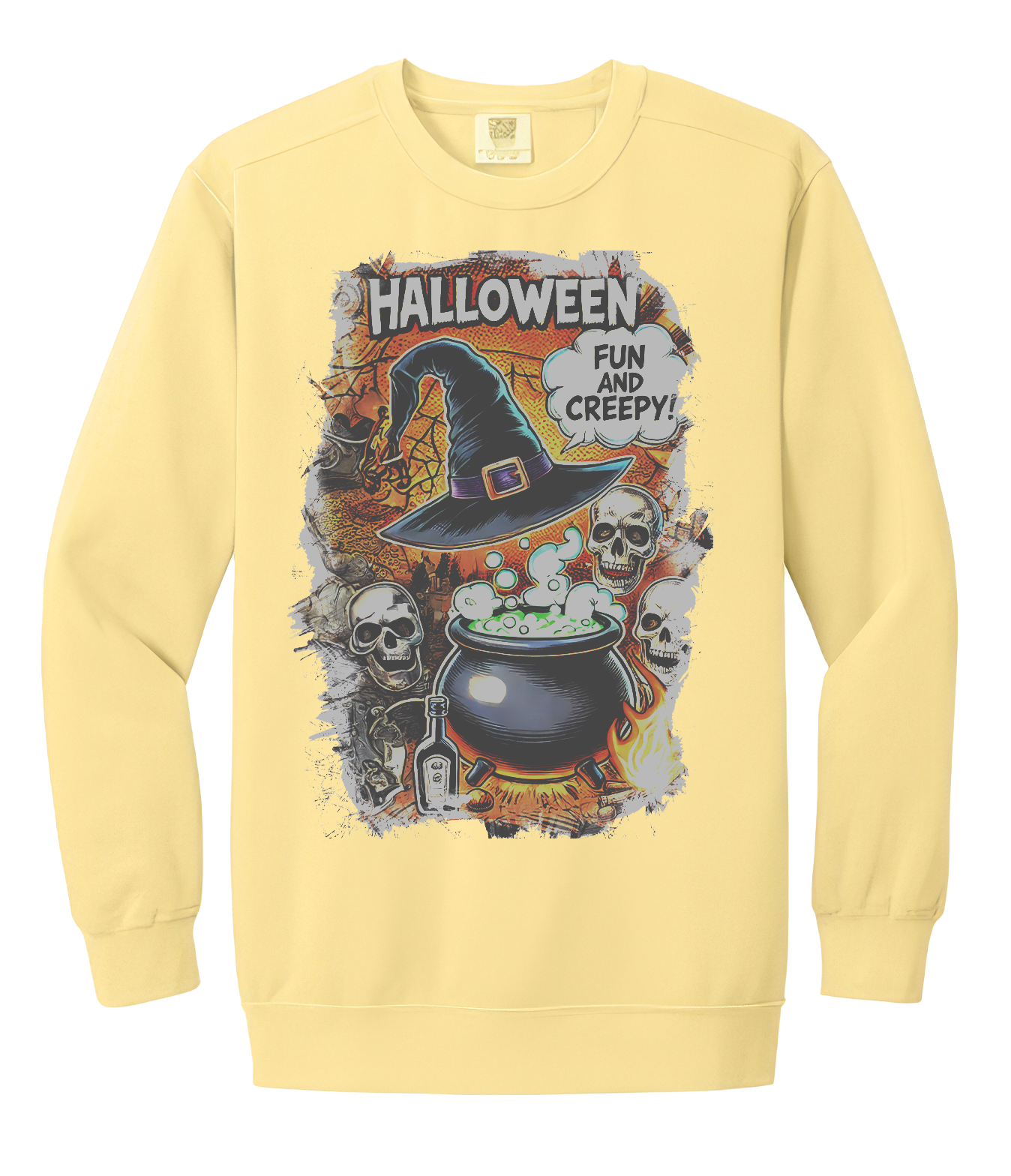 Halloween "Fun And Creepy" Halloween Graphic Sweatshirt