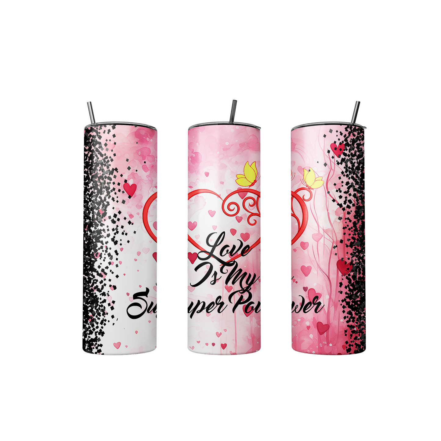 🎉"Love Is My Super Power"  Graphic Tumbler🎉