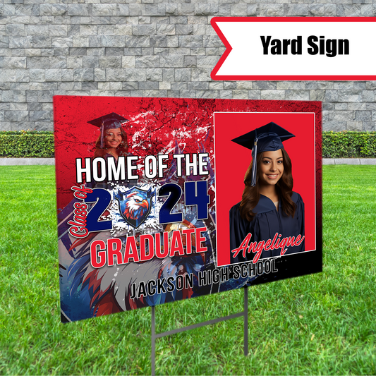 🔥Custom Grunge 2024 Graduation Yard Sign - Showcase Achievements in Style🔥