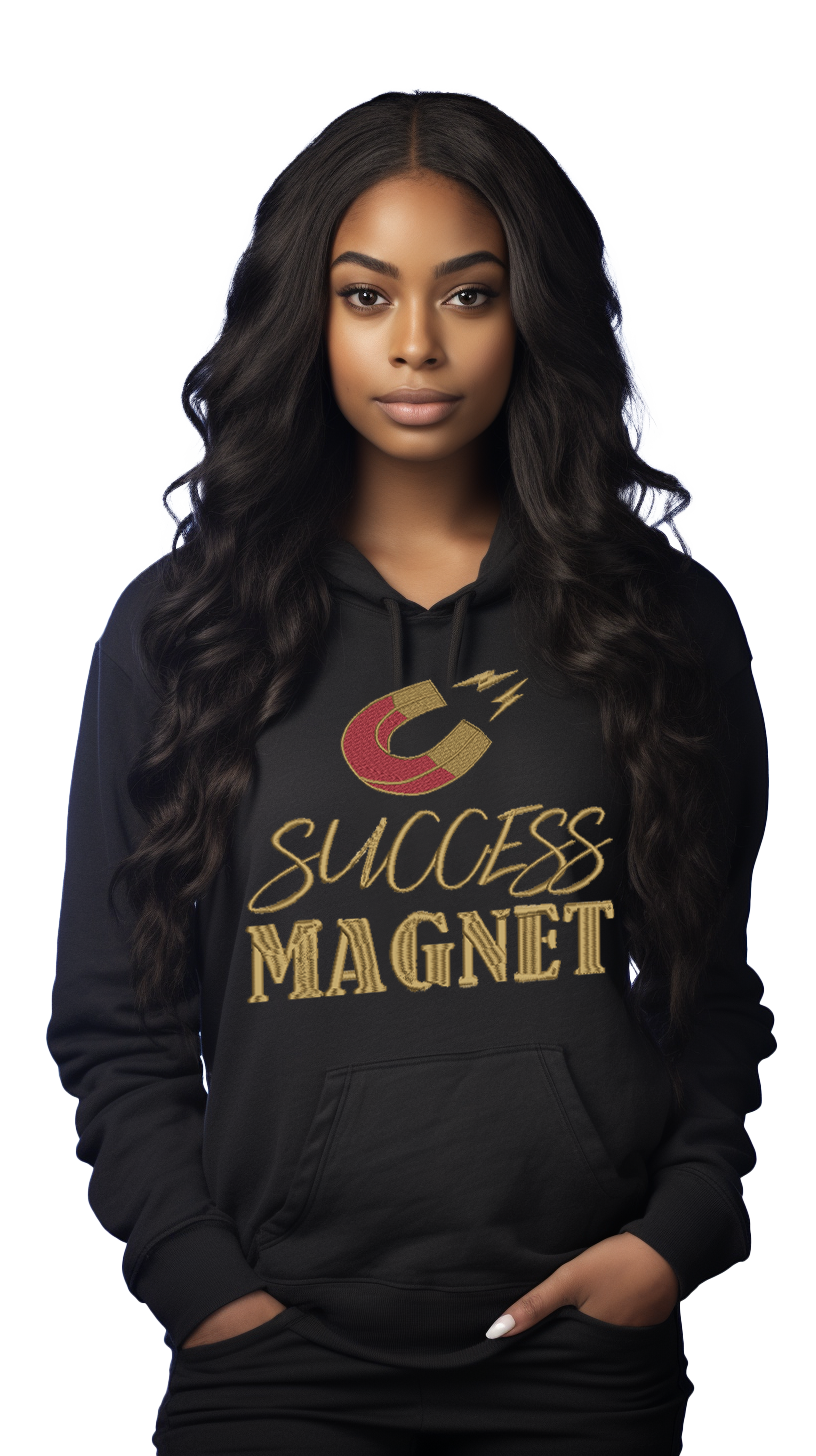 🎉 "Success Magnet" Embroidered Inspirational Hoodie🎉