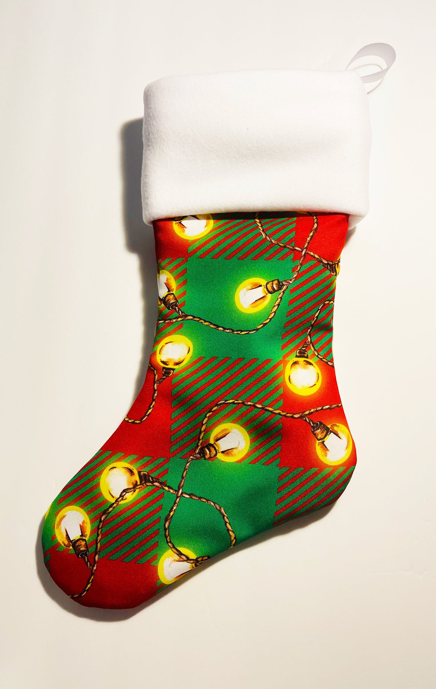 Christmas Lights Personalized Custom Photo Christmas Stocking