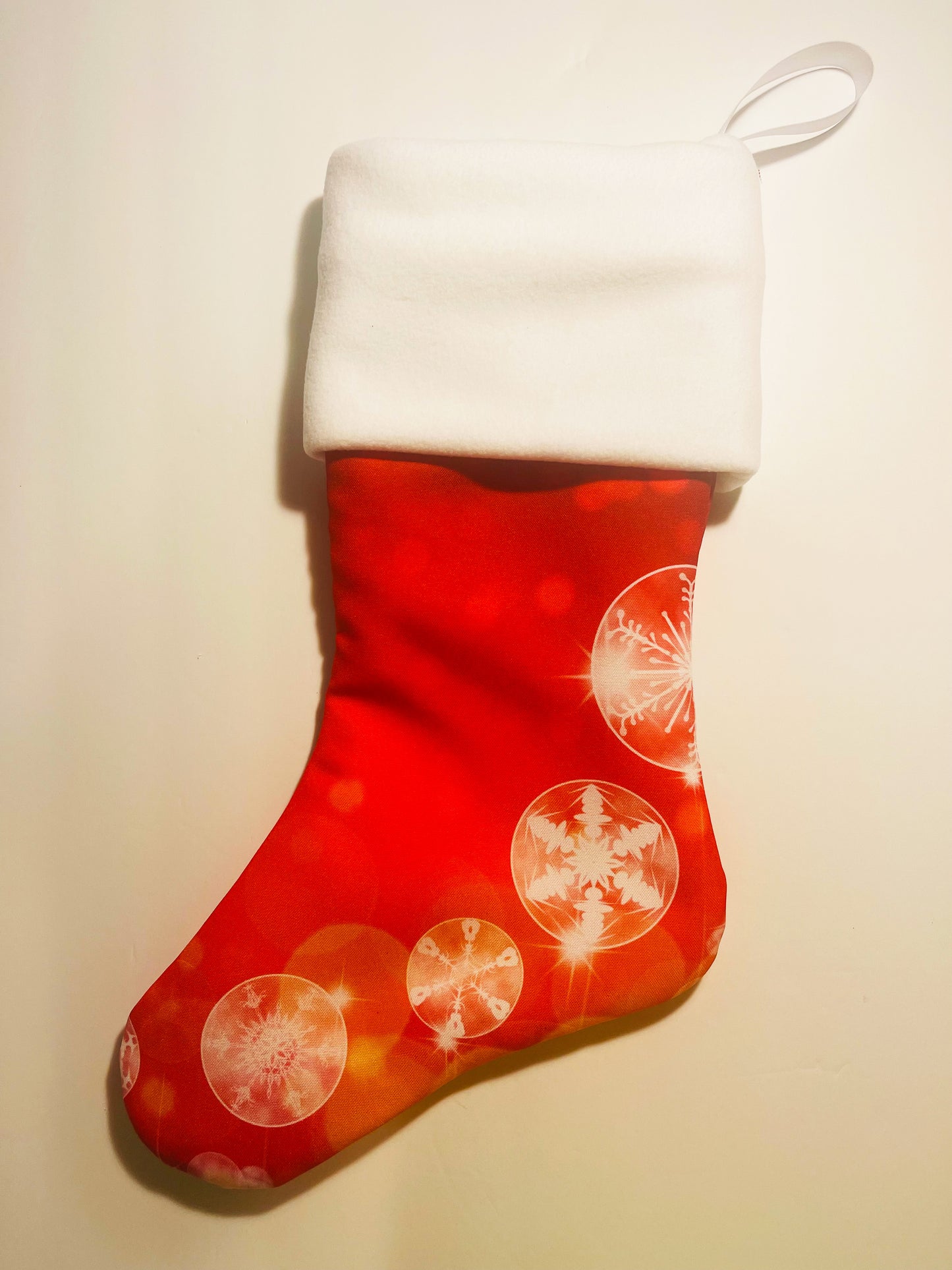 Festive Red Personalized Custom Photo Christmas Stocking